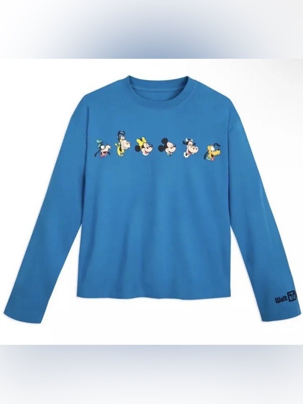 Mickey Mouse & Friends blue Long Sleeve T-shirt Walt Disney World boxy medium